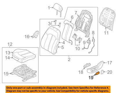 HYUNDAI OEM 15-18 Sonata Driver Seat-Adjust Knob 88013C2020TRY - Image 1 of 2