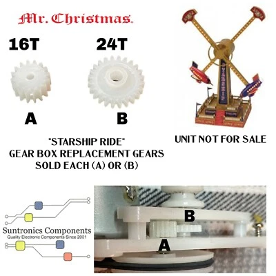 MR. CHRISTMAS STARSHIP RIDE 16T OR 24T REPLACEMENT  GEARS (UNIT NOT FOR SALE) - Image 1 of 2