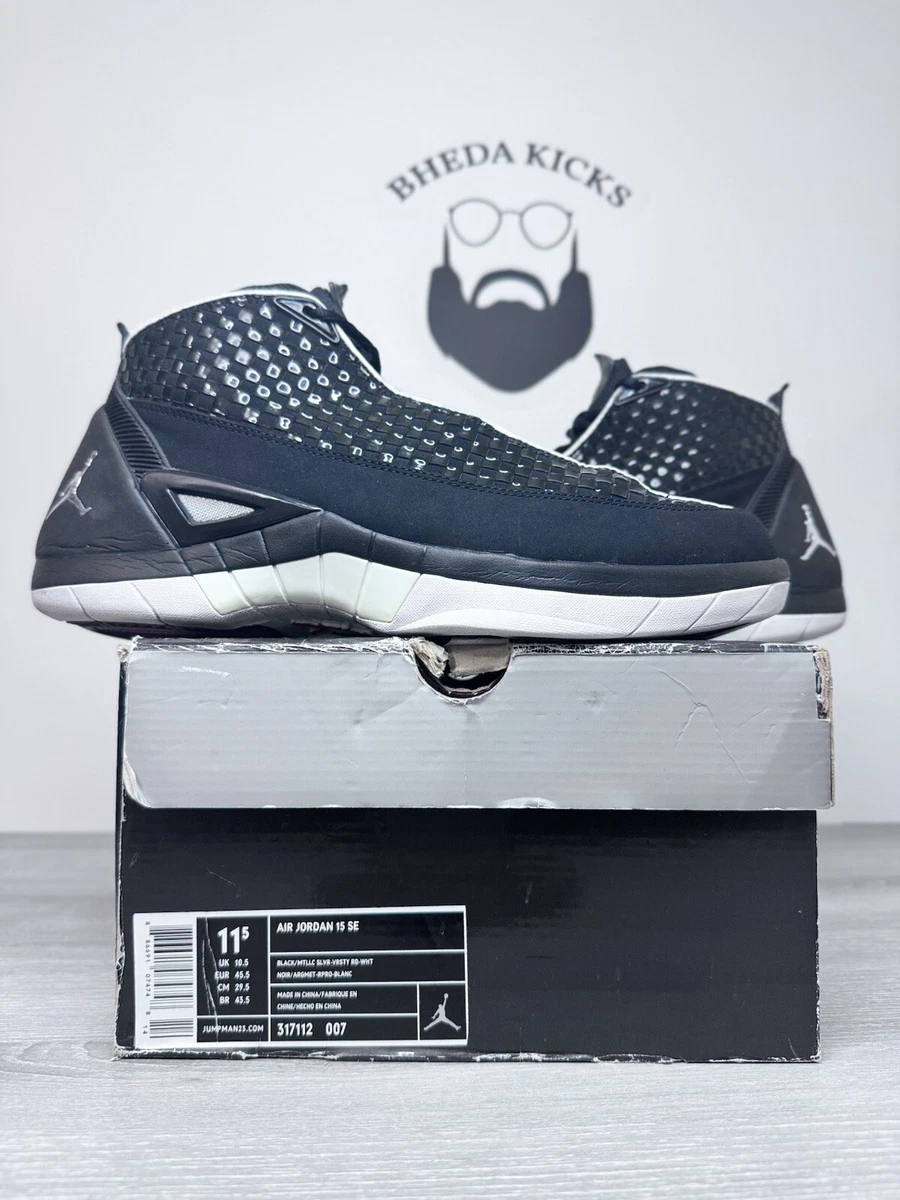 Jordan 15 Retro SE Black Metallic Silver for Sale | Authenticity