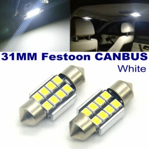 4x DE3175 31mm Festoon LED Blubs 8LEDs 2835 SMD Canbus Dome Map Light White 12V - Picture 1 of 6
