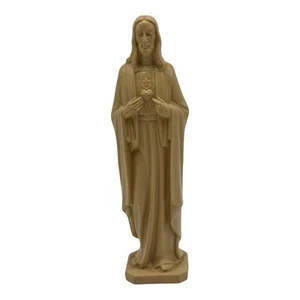 Vintage Sacred Heart of Jesus Statue Figure Devotional Shrine Altar Plastic 6" - Picture 1 of 9