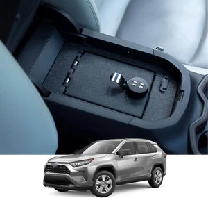 Center Console Gun Safe Lock Vault For 2019-2024 Toyota RAV4, 4 Digit Lock - Picture 1 of 12