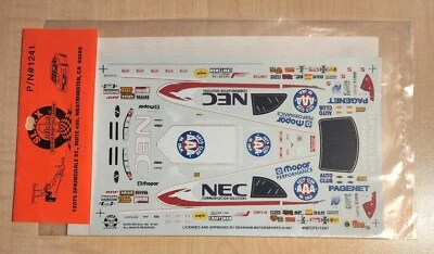 Slixx 1/24th Scale Decal #1241 Gary Densham NEC Avenger Funny Car  NHRA - Image 1 of 3