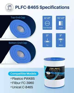 HOT SPRING  Spa Filter CART Replaces Watkins 31114, Pleatco PWK65,Filbur FC-3960 - Picture 1 of 5