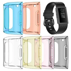 Compatible TPU Protection Silicone Case Screen Protector for Fitbit Charge 3 - Picture 1 of 34