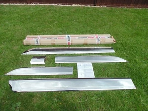 Vanstyle Ford Transit Custom Polished Chrome Side Door Streamer 5 Piece Kit - Picture 1 of 3