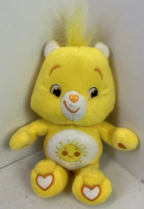 2007 Care Bears 8" Funshine Bear Plush Stuffed Animal Yellow Sun Hearts RARE - Picture 1 of 5