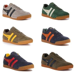 Gola Classics Harrier Evergreen Retro Low Womens  Sneaker Green Suede US 5 - 15 - Picture 1 of 37