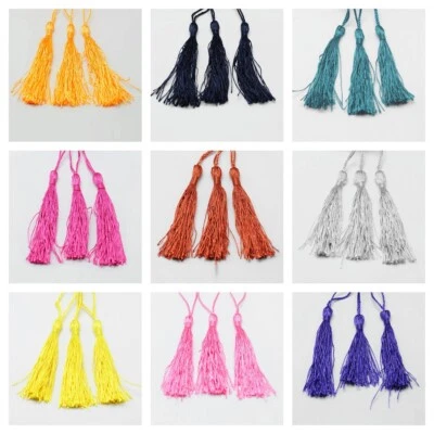 25 Pcs x Polyester Fringe Tassels Decor Sewing Craft Hanging 130x6mm (OCOR-Q023) - image 1 of 3