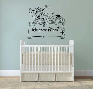 Winnie The Pooh Personalized Wall Sticker Decal Stencil Silhouette ST165 - Picture 1 of 12