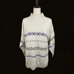 ALPS Women's Mock Neck Long Sleeve Tunic Sweater Size Medium B10 - Picture 1 of 3