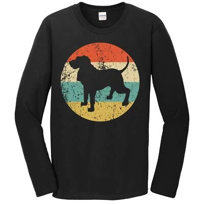 Bloodhound Shirt - Retro Bloodhound Dog Breed Icon Long Sleeve T-Shirt - Image 1 of 2