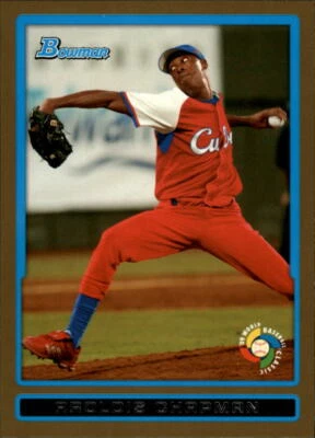 2009 Bowman WBC Prospects Gold #BW12 Aroldis Chapman RC Rookie Card - Image 1 of 2