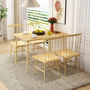 Dining Table and Chairs 5 Piece Kitchen Bar Living Sitting Room Modern Furniture - Picture 1 of 9
