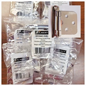 Liberty H0103AC-CHR-03 Self Closing Overlay Cabinet Hinges Chrome 7 double packs - Picture 1 of 4