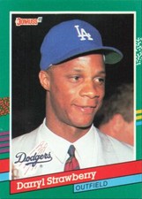 1991 Donruss Baseball Darryl Strawberry Los Angeles Dodgers #696
