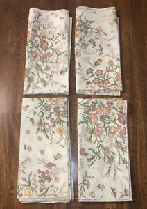 Set of 4 Vintage St. Michael Marks and Spencer Autumn Leaves Cloth Napkins Rare - Picture 1 of 5