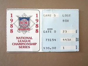 Juego de entradas 5 de la Serie de Campeonato de la Liga Nacional 1988 - Imagen 1 de 2
