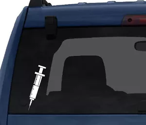 Medical #10 - Needle Syringe Medicine Doctor Nurse - Car Tablet Vinyl Decal - Picture 1 of 1