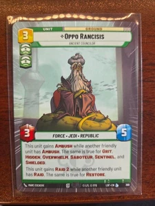 Star Wars Unlimited Legends Of The Force Hyperspace Oppo Rancisis 369 L - Picture 1 of 1