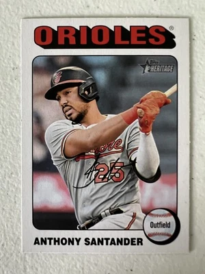 2024 Topps Heritage #9 Anthony Santander White Border - Image 1 of 2