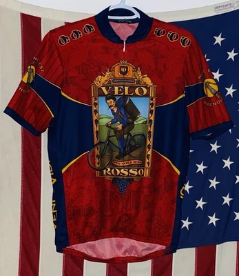 Camiseta deportiva de ciclismo Pearl Izumi 2002 vintage para hombre mediana Velo Rosso rojo viñedo NUEVA Foto 1 de 3