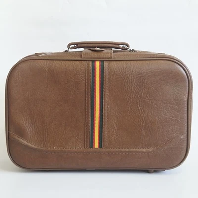 Maleta Prima marrón equipaje de mano lado suave imitación cuero bolso vintage Corea Foto 1 de 4