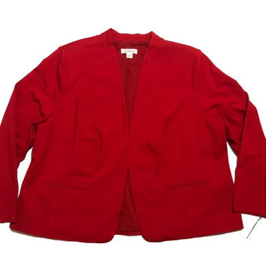 Abrigo chaqueta cabaret rojo talla grande Liz Claiborne para mujer talla 24W  Foto 1 de 4