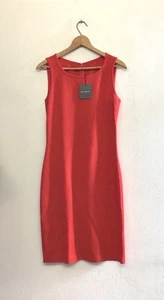 NEW St. John Venetian Red Knit Sleeveless $795 Sheath Tank NWT Dress 4 - Picture 1 of 7