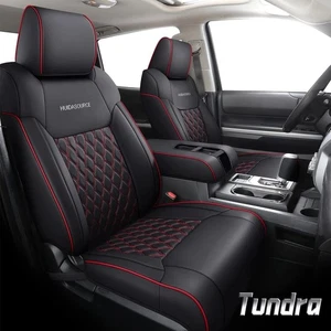 Fundas de asiento Tundra, funda de asiento de coche de cuero delantera y trasera, asiento de coche impermeable Cu - Imagen 1 de 9