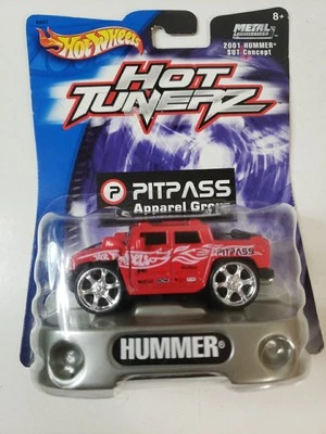 Hot Wheels 2001 Hummer SUT Concept Pitpass Hot Tunerz Red New Sealed Card - Image 1 of 4