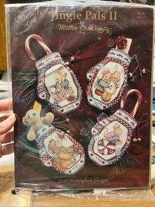 Jingle Pals II Mitten Ornaments Cross-Stitch Pattern By Lorri Birmingham Designs - Picture 1 of 2