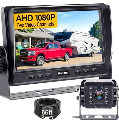 ROHENT 7” Wired RV Backup Camera System-With 170° Wide-Angle Lens-HD 1080P - Image 1 of 4