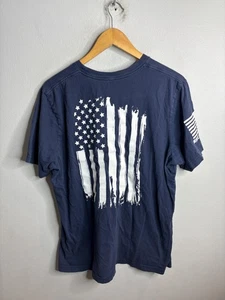 Nine Line Apparel Shirt Mens Large Navy Blue American Flag Graphic Patriotic - Picture 1 of 5