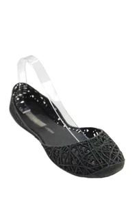 Melissa + Campana Womens D-Orsay Abstract Woven Look Flats Gray Size 9 - Picture 1 of 5