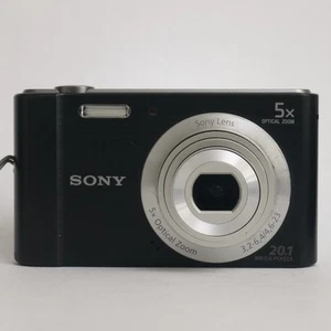 Sony Cyber-shot W800 20.1MP Digital Camera w/ Battery & USB Cable - Black - Picture 1 of 10