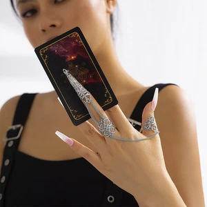 Gothic Damen Hohl Nagel Ringe Halloween Party Outfits Gliederringe Schmuck - Bild 1 von 27