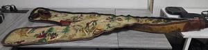 Vintage Faux Leather Talon Rifle Gun Case Medium Outdoorsy Print Lined W/Handle - Picture 1 of 16