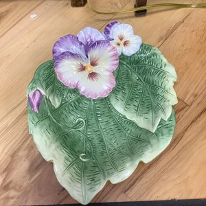 Fitz and Floyd Classics Halcyon Leaf Shaped Platter 2003 Discontinued EUC Large - Picture 1 of 7