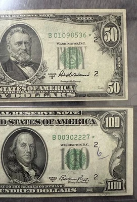 One Hundred And Fifty Dollar Star Notes Year 1950 - Image 1 of 3