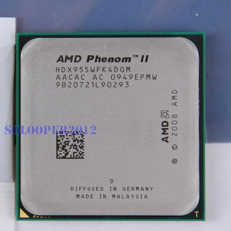 Free shipping AMD Phenom II X4 955 (HDX955WFK4DGM) Socket AM3 CPU Processor - Image 1 of 1