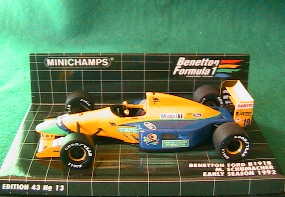 MINICHAMPS 1 43 BENETTON Ford B191b Early Season Schuma