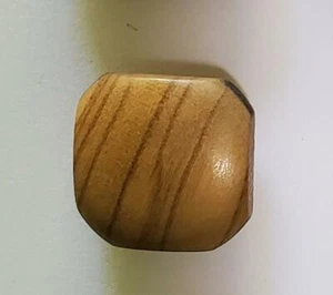 Olivewood Handcrafted Square Shank ANTIQUE BUTTONS 34L - 27/32" - 21mm (B142) - Picture 1 of 5