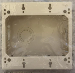 MonoSystems CableHider 2-Gang Outlet Box - Almond - CH482-A - NEW - Picture 1 of 2
