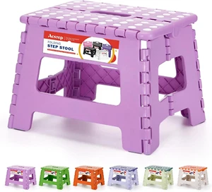 ACSTEP 9 Inch Folding Step Stool 300 LB Capacity Plastic 9 Inch, Light Purple - Picture 1 of 12
