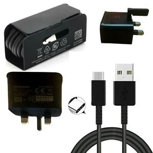 Genuine Fast Samsung Adaptive charger for Galaxy S10 S10+ TA200 /Type C Cable - Picture 1 of 2
