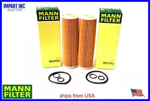 Mercedes C250 SLK250 MANN Oil Filter Kit HU514y Qnt (2) Filters - Picture 1 of 1