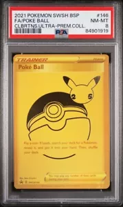 PSA 8 Trainer Pokeball SWSH146 Celebrations Ultra Premium Collection Engl - Picture 1 of 2