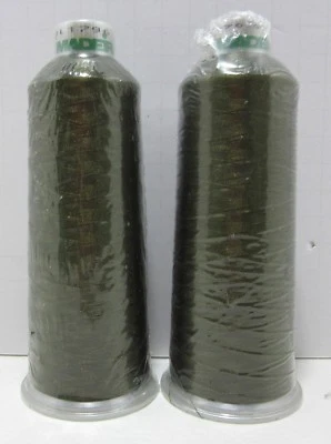 2X Madeira Polyneon Thread #40 5500YD Cone 1796 Aged Moss - Image 1 of 4