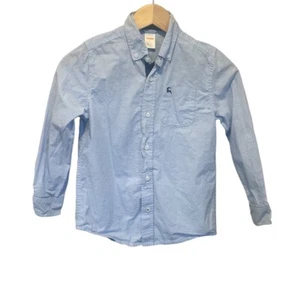 Gymboree Boys Blue Plaid Button Down Shirt Shirt Size 8 Reindeer Christmas - Picture 1 of 11